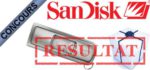 Résultat du concours clés USB Sandisk Ultra Cruzer Titanium.