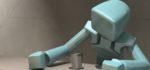 Vidéo : Une animation 3D d’un robot qui a trop bu.