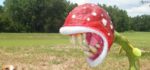 Un magnifique sculpture de la plante Piranha de Super Mario Bros