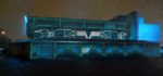 Une projection Tron Legacy Grid sur les façades d’un building de Londres