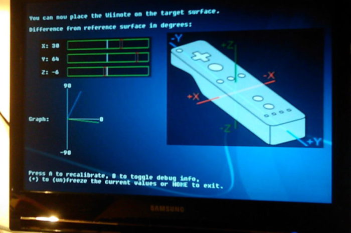 Transformez votre wiimote en niveau à bulle 3 axes.