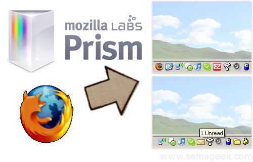 Mozilla Prism : Transformez une page Web en application.