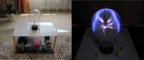 Fabriquer une lampe à Plasma avec une ampoule 220 volts.
