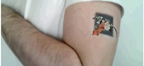 tatouage realite augmentee dragon Vidéo : Un tatouage à base de Réalité Augmentée.