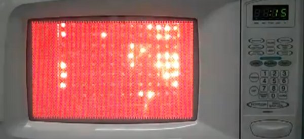 Visualiser les micro-ondes d'un four avec des lampes néons