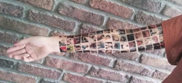 WTF : Elle se fait tatouer les 152 images de profils de ses amis Facebook sur le bras